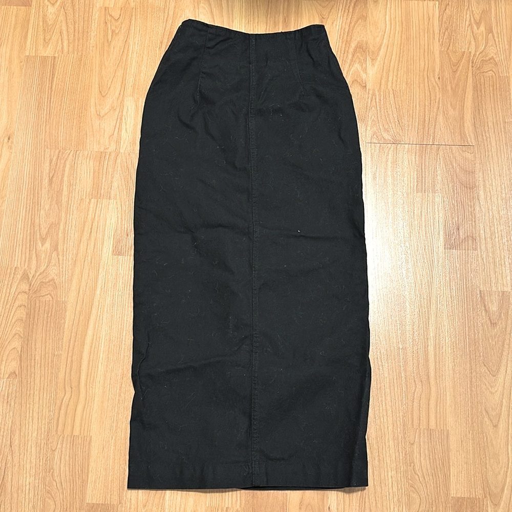 Black Denim Pencil Skirt with back slit (from Japan)